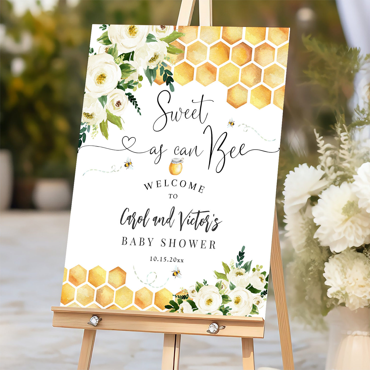 Bee Sweet As Can Bee Baby Sprinkle Welcome Sign
