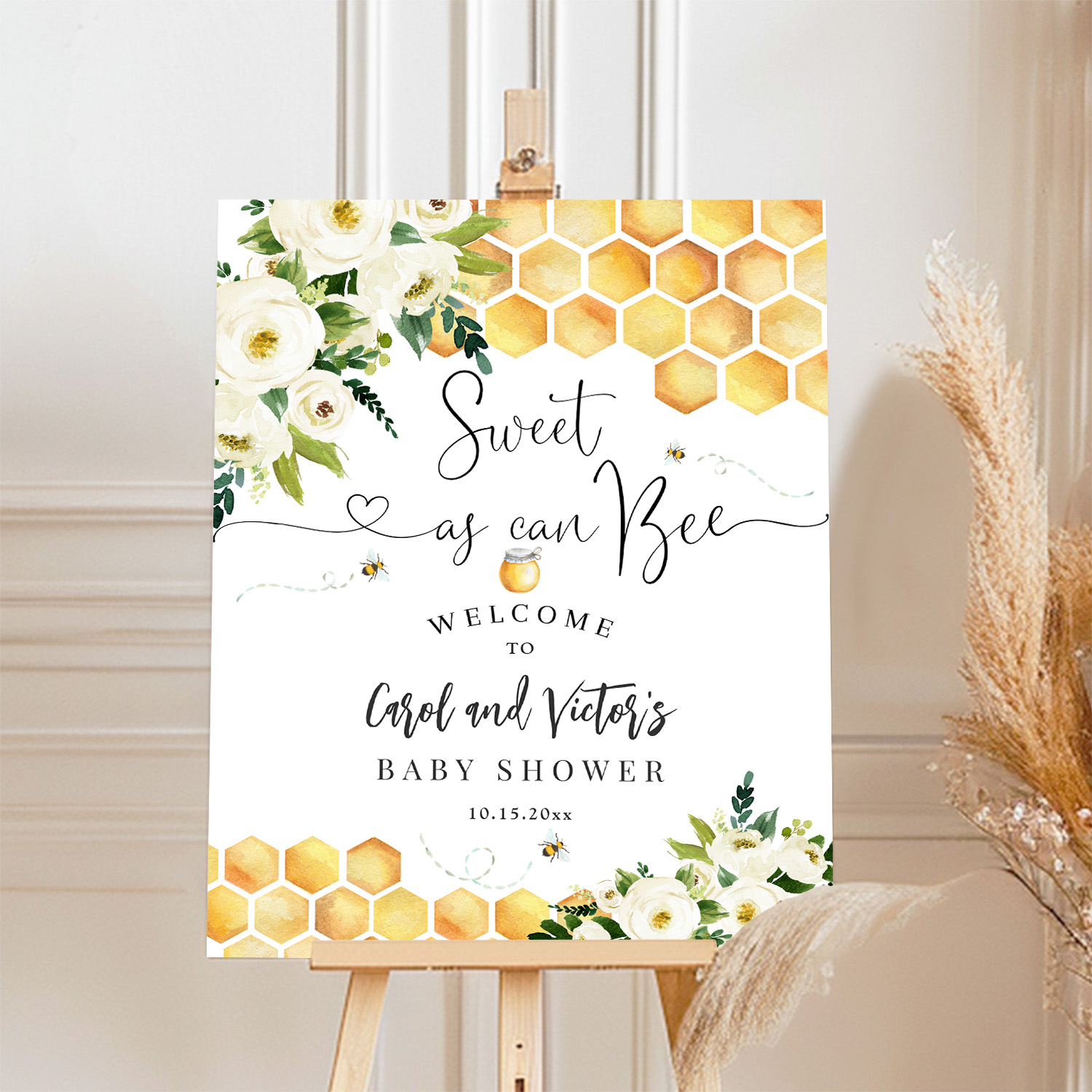 Bee Sweet As Can Bee Baby Sprinkle Welcome Sign - Image 4