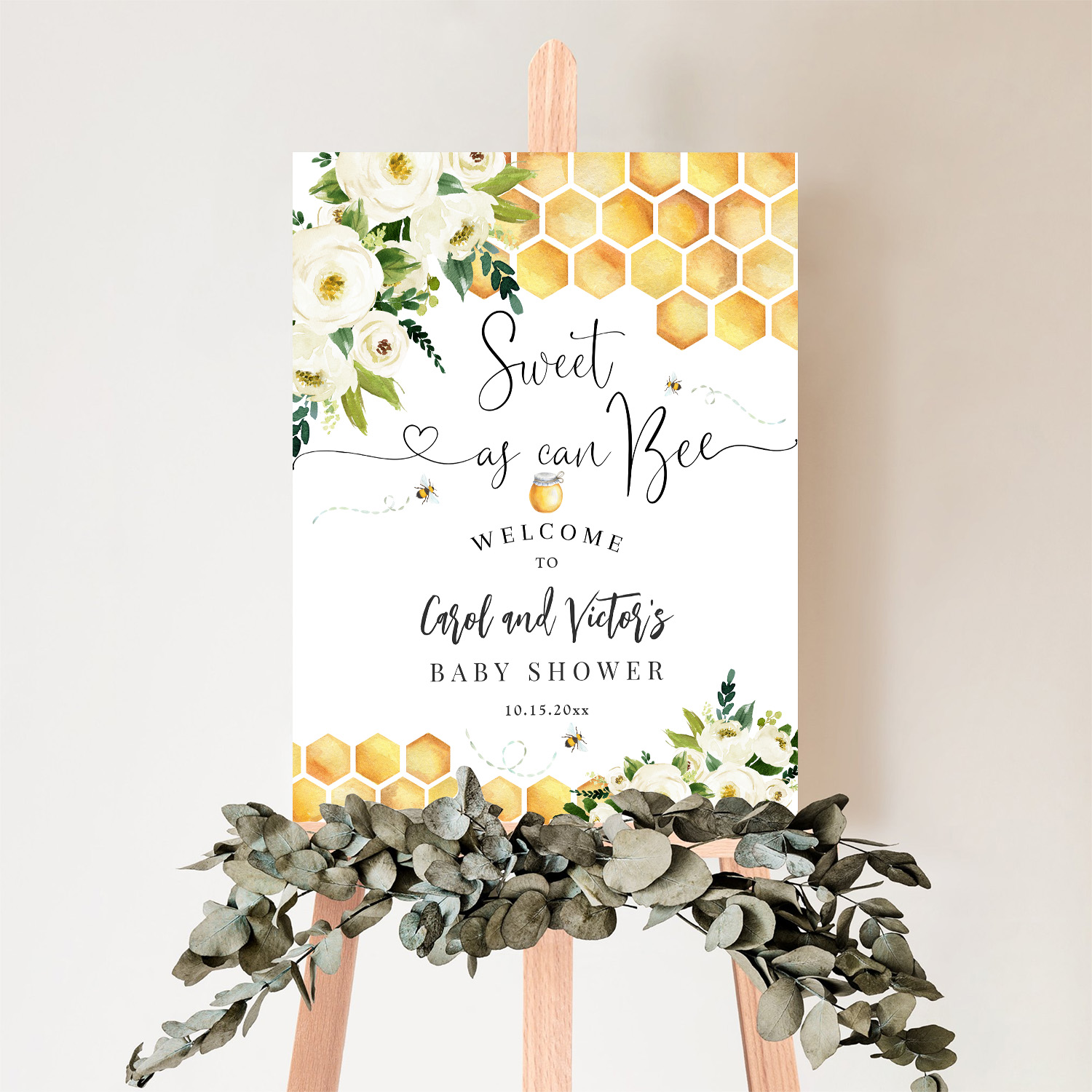 Bee Sweet As Can Bee Baby Sprinkle Welcome Sign - Image 5