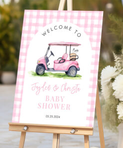 Golf Lets Par Tee Baby Shower Welcome Sign