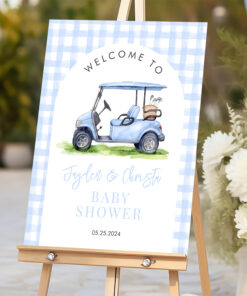 Golf Lets Par Tee Baby Shower Welcome Sign