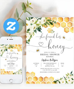 She Found Her Honey Rustic Bridal Couple Shower Invitation